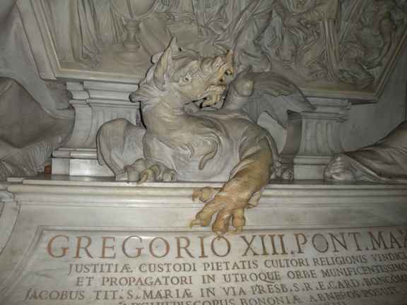 Detail of a dragon in St. Peters
